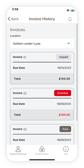 SureStore App Screen
