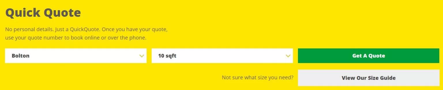 quick quote form image